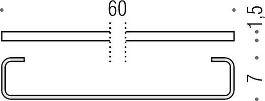 Colombo Design Time Полотенцедержатель 60см, подвесной, цвет: chrome W4211.CR