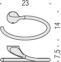 Colombo Design Melo Полотенцедержатель 23х14 см, подвесной, цвет: chrome B1231.CR
