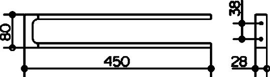 Keuco Edition 11 Полотенцедержатель двойной 45 см, подвесной, цвет: хром 11118 010000