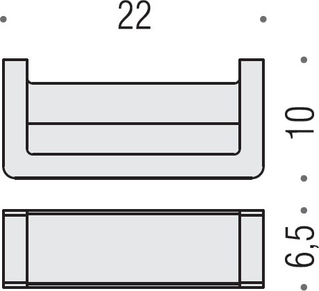 Colombo Design Over Полотенцедержатель 22 см, подвесной, цвет: stainless steel B7031.SS