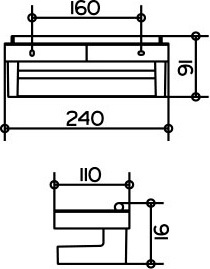 Keuco Collection Moll Полка со стеклоочистителем 24x11x9,1h см, цвет: хром 12759 010001