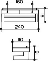 Keuco Collection Moll Полка со стеклоочистителем 24x11x9,1h см, цвет: хром 12759 010001