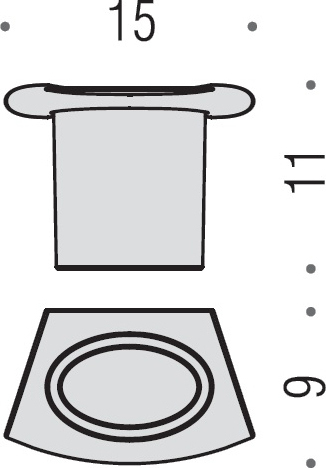 Colombo Design Land Стакан подвесной, матовое стекло, латунь, цвет: chrome B2802.CR-VAN