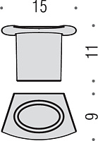 Colombo Design Land Стакан подвесной, матовое стекло, латунь, цвет: chrome B2802.CR-VAN