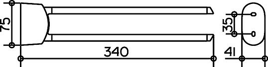 Keuco Elegance New Полотенцедержатель 34 см, цвет: хром 11620 010000