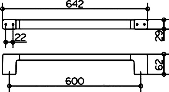 Keuco Collection Moll Полотенцедержатель 64,2 см, подвесной, цвет: хром 12701 010600