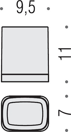 Colombo Design Time Стакан подвесной, матовое стекло, латунь, цвет: chrome W4202.CR-VAN