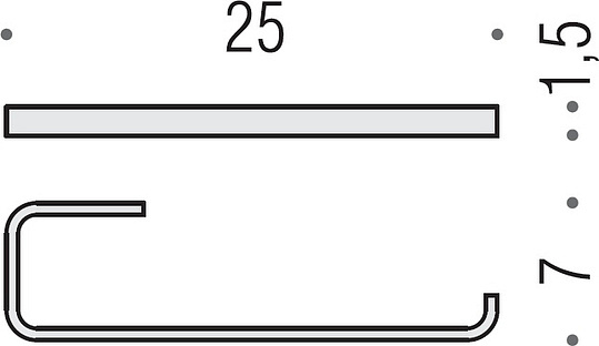 Colombo Design Time Полотенцедержатель 25см, подвесной, цвет: chrome W4212.CR