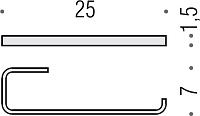 Colombo Design Time Полотенцедержатель 25см, подвесной, цвет: chrome W4212.CR