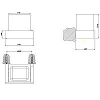 Gessi Inverso/Rettangolo Стакан подвесной, черный керамический, цвет: chrome 20808#031