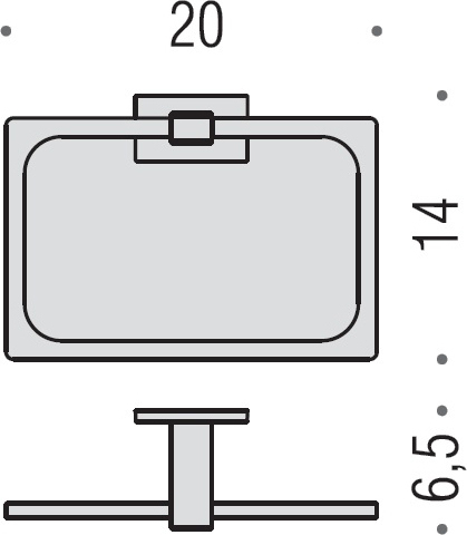 Colombo Design Look Полотенцедержатель кольцо, 20см, подвесной, цвет: chrome B1631.CR