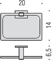 Colombo Design Look Полотенцедержатель кольцо, 20см, подвесной, цвет: chrome B1631.CR