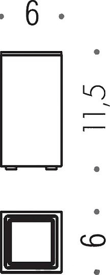 Colombo Design Look Стакан настольный, матовое стекло, латунь, цвет: chrome B1643.CR