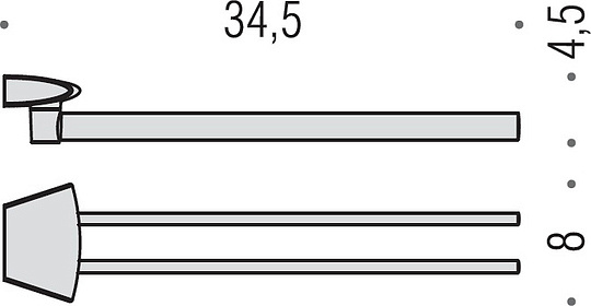 Colombo Design Land Полотенцедержатель двойной, 34,5см, подвесной, цвет: chrome B2813.CR