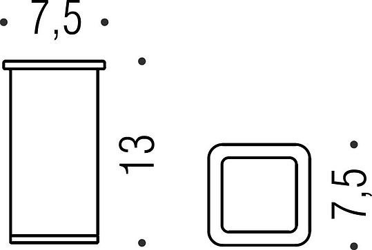 Colombo Design Lulu Стакан настольный, матовое стекло, латунь, цвет: chrome B6241.CR-VAN