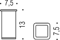 Colombo Design Lulu Стакан настольный, матовое стекло, латунь, цвет: chrome B6241.CR-VAN
