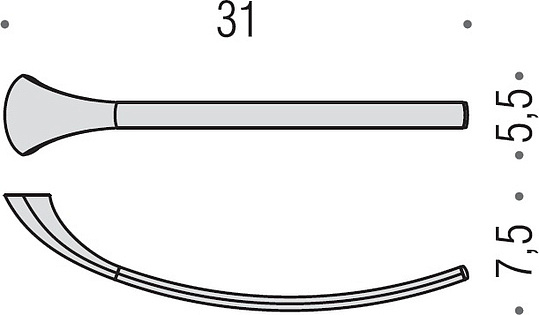 Colombo Design Link Полотенцедержатель 31см, подвесной, цвет: chrome B2412D.CR