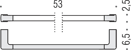 Colombo Design Lulu Полотенцедержатель 53см, подвесной, цвет: gold B6210.HPS