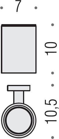 Colombo Design Plus Стакан подвесной, матовое стекло, латунь, цвет: chrome W4902.CR