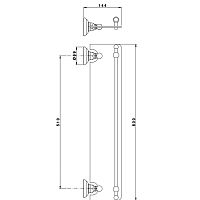 Nicolazzi Accessori Полочка 60 см, цвет тёмная бронза 1480DB