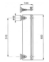 Nicolazzi Accessori Полочка 60 см, цвет Bronze Plated 1480BZ
