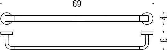 Colombo Design Nordic Полотенцедержатель 69см, подвесной. цвет: chrome B5211.CR