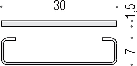 Colombo Design Time Полотенцедержатель 30см, подвесной, цвет: chrome W4209.CR