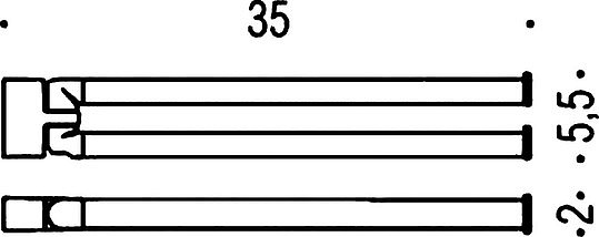 Colombo Design Lulu Полотенцедержатель двойной, 35см, подвесной. цвет gold B6212.HPS