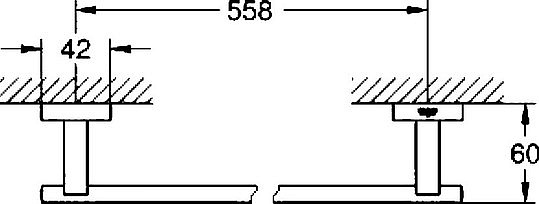 Grohe Essentials Cube Полотенцедержатель 55,8 см, цвет: хром 40509001