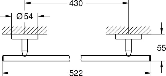 Grohe Bau Cosmopolitan Полотенцедержатель 43 см, цвет: хром 40459001