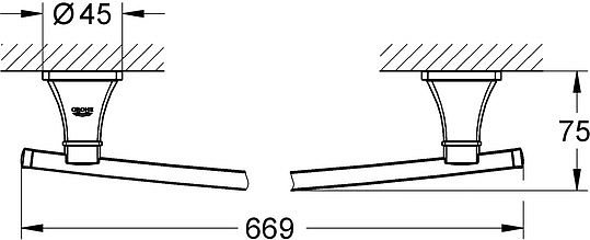 Grohe Grandera Полотенцедержатель 66,9 см, цвет: хром 40629000