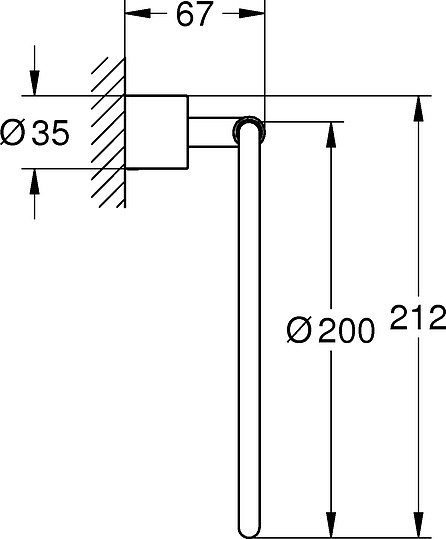 Grohe Atrio New Полотенцедержатель кольцо 20 см, цвет: хром 40307003