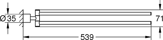 Grohe Atrio New Полотенцедержатель двойной 53,9 см, цвет: теплый закат, матовый 40308DC3