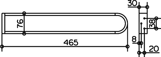 Keuco Edition 300 Полотенцедержатель 46,5 см, цвет: хром 30018 010000