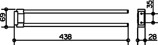 Keuco Plan Полотенцедержатель 43,8 см, цвет: хром 14918 010000