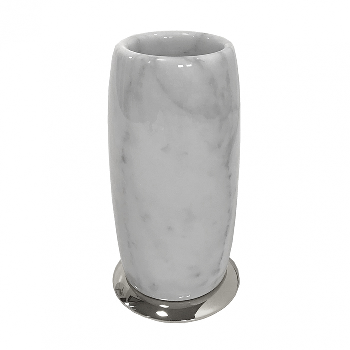 3SC Elegance Marmo Стакан настольный, цвет carrara хром EL03ABCSL