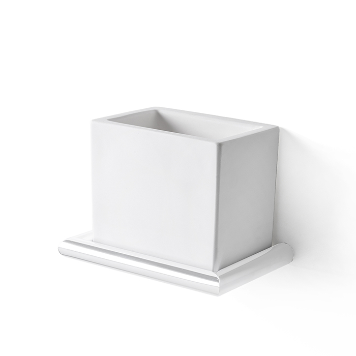 3SC Guy Стакан подвесной, композит Solid Surface, цвет: белый матовый GU03BO