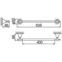 Cisal Arcana Полотенцедержатель 40 см, подвесной, цвет: chrome AR09010021