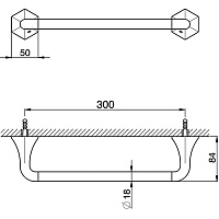 Cisal Cherie Полотенцедержатель 30 cм, подвесной, цвет: rose gold CE0901002P