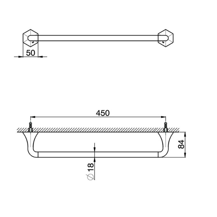 Cisal Cherie Полотенцедержатель 45 см, подвесной, цвет: rose gold CE0901012P