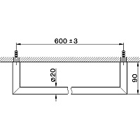 Cisal System Полотенцедержатель 60 см, подвесной, цвет: chrome SY09010221