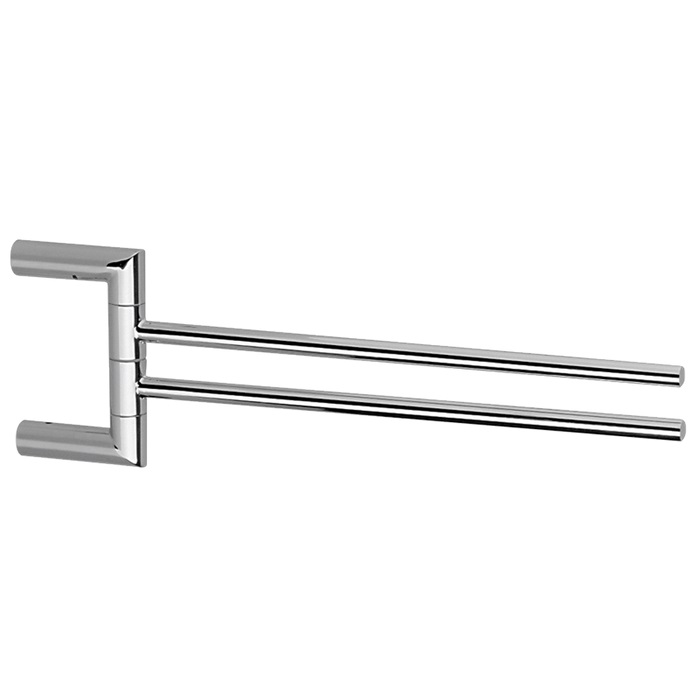 Cisal System Полотенцедержатель двойной 40 см, подвесной, цвет: chrome SY09021021