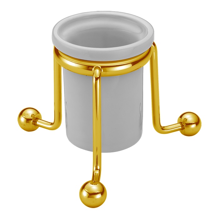 Cisal Arcana Стакан настольный, керамический, цвет: 24k gold AR09047024