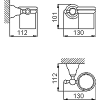 Cisal Arcana Стакан подвесной, керамический, цвет: 24k gold AR09050024