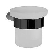 Cisal System Стакан подвесной, стеклянный матовый, цвет: night black SY09050040