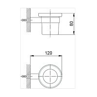 Cisal System Стакан подвесной, стеклянный матовый, цвет: night black SY09050040