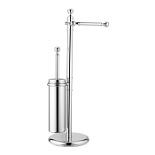 Cisal Arcana Стойка напольная с ершиком и держателем туалетной бумаги, цвет: chrome AR09095021