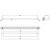 Gessi 316 Accessories Полотенцедержатель 60 см, подвесной, цвет: steel brushed 54803#239