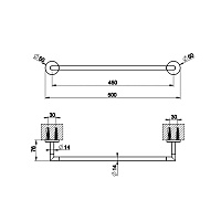 Gessi Anello Полотенцедержатель, 45 см, подвесной, цвет: chrome 63800#031