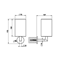 Gessi Anello Стакан для зубных щеток подвесной, керамический, цвет: хром 63707#031
